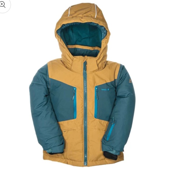 Kamik Olive and Teal Hooded Ski Jacket - Picture 2 of 12